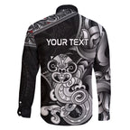 Personalised New Zealand Potae Pango Cricket Family Matching Mermaid Dress and Hawaiian Shirt Special Maori Hei Tiki Tribal Tattoo