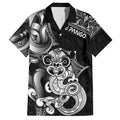 Personalised New Zealand Potae Pango Cricket Family Matching Tank Maxi Dress and Hawaiian Shirt Special Maori Hei Tiki Tribal Tattoo