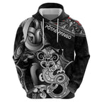 Personalised New Zealand Potae Pango Cricket Hoodie Special Maori Hei Tiki Tribal Tattoo