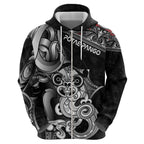 Personalised New Zealand Potae Pango Cricket Hoodie Special Maori Hei Tiki Tribal Tattoo