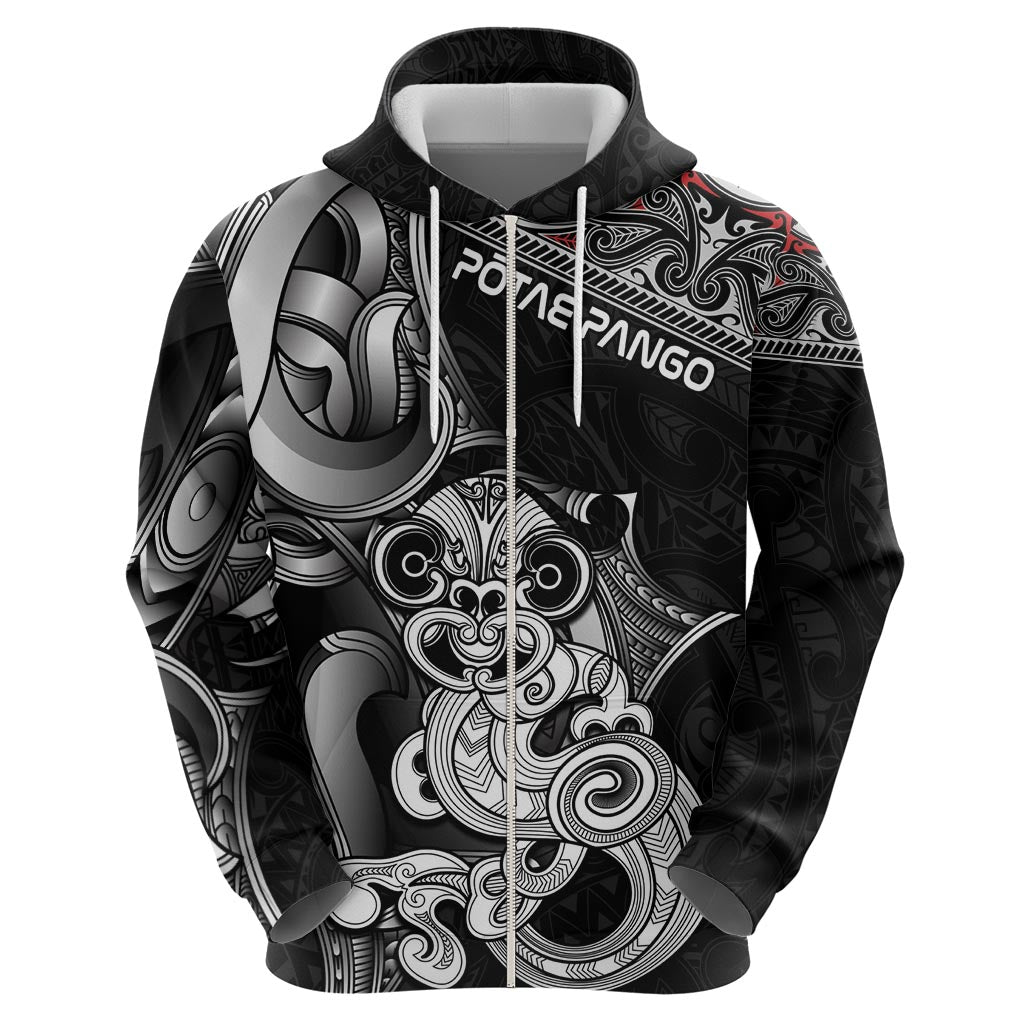 Personalised New Zealand Potae Pango Cricket Hoodie Special Maori Hei Tiki Tribal Tattoo