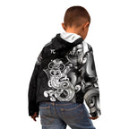 Personalised New Zealand Potae Pango Cricket Kid Hoodie Special Maori Hei Tiki Tribal Tattoo