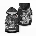 Personalised New Zealand Potae Pango Cricket Pet Hoodie Special Maori Hei Tiki Tribal Tattoo
