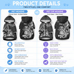 Personalised New Zealand Potae Pango Cricket Pet Hoodie Special Maori Hei Tiki Tribal Tattoo