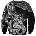 Personalised New Zealand Potae Pango Cricket Sweatshirt Special Maori Hei Tiki Tribal Tattoo