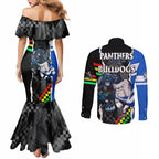 nrl-combine-bulldogs-and-panthers-couples-matching-mermaid-dress-and-long-sleeve-button-shirts