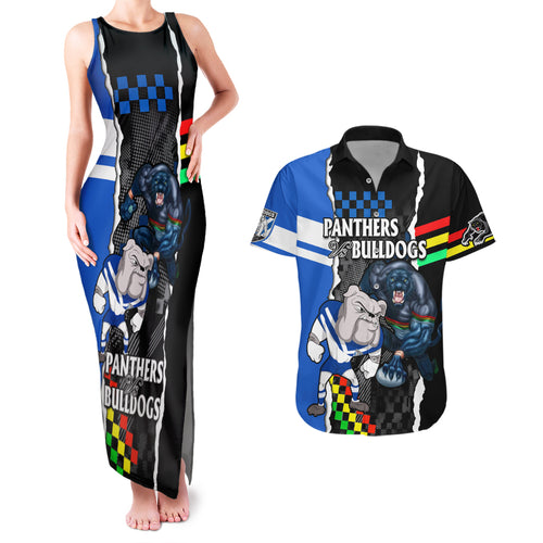 nrl-combine-bulldogs-and-panthers-couples-matching-tank-maxi-dress-and-hawaiian-shirt
