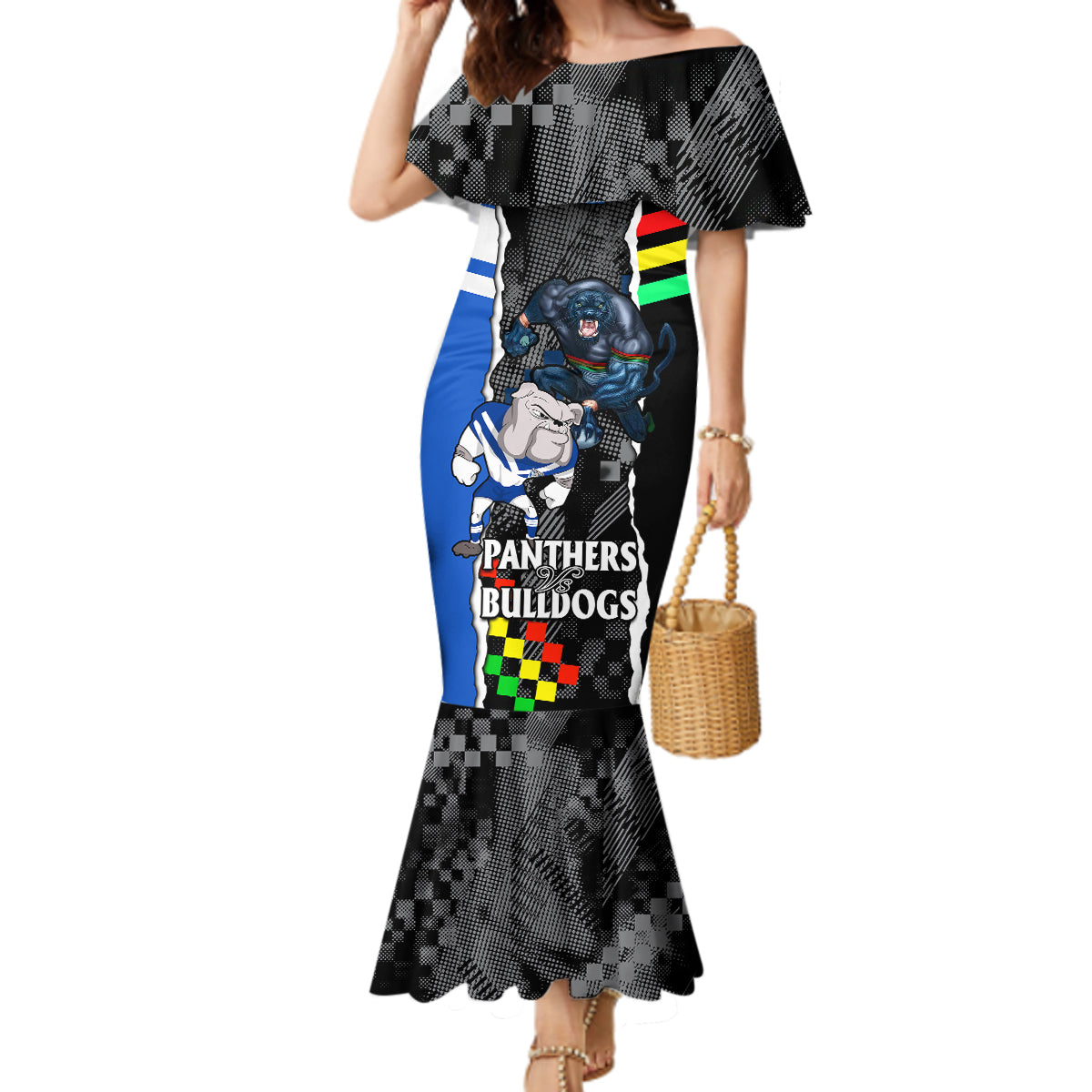 nrl-combine-bulldogs-and-panthers-mermaid-dress