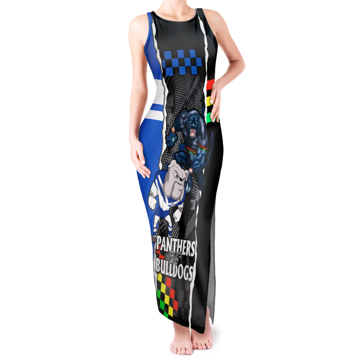nrl-combine-bulldogs-and-panthers-tank-maxi-dress