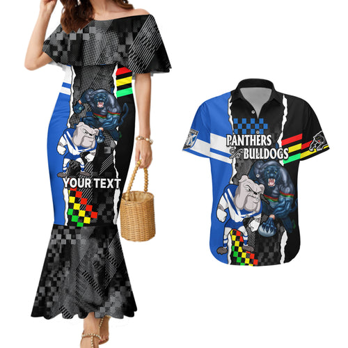 custom-nrl-combine-bulldogs-and-panthers-couples-matching-mermaid-dress-and-hawaiian-shirt