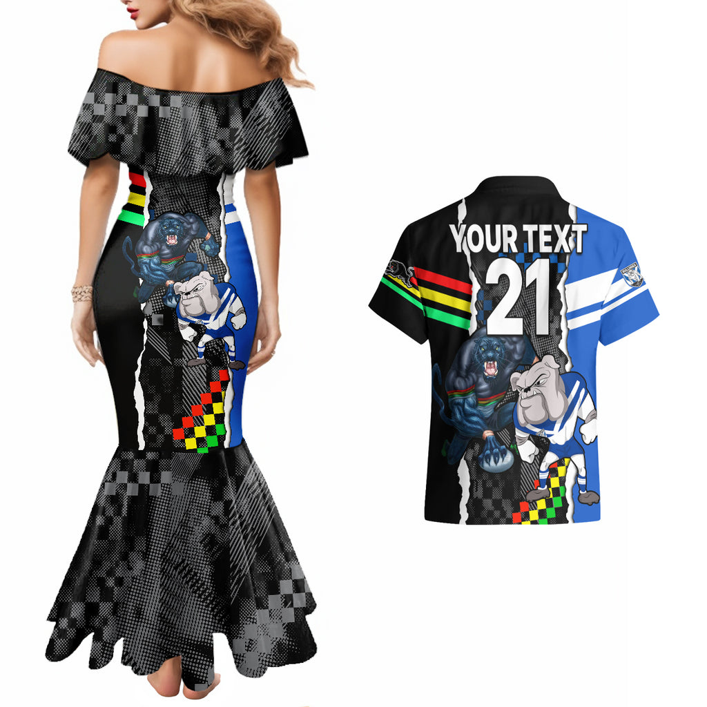 custom-nrl-combine-bulldogs-and-panthers-couples-matching-mermaid-dress-and-hawaiian-shirt
