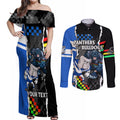 custom-nrl-combine-bulldogs-and-panthers-couples-matching-off-shoulder-maxi-dress-and-long-sleeve-button-shirts