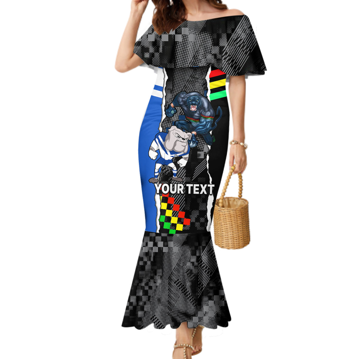 custom-nrl-combine-bulldogs-and-panthers-mermaid-dress