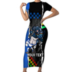 custom-nrl-combine-bulldogs-and-panthers-short-sleeve-bodycon-dress