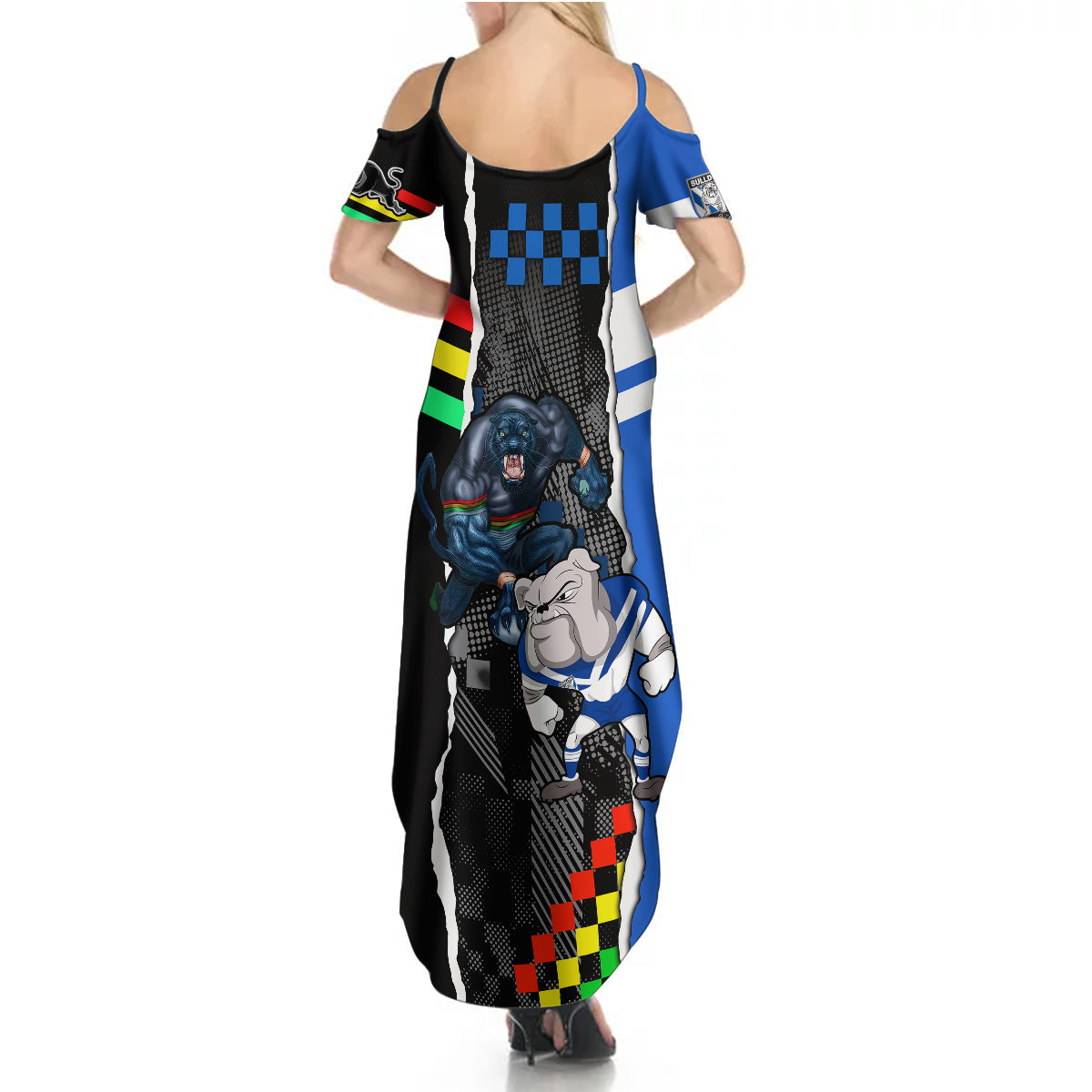 custom-nrl-combine-bulldogs-and-panthers-summer-maxi-dress