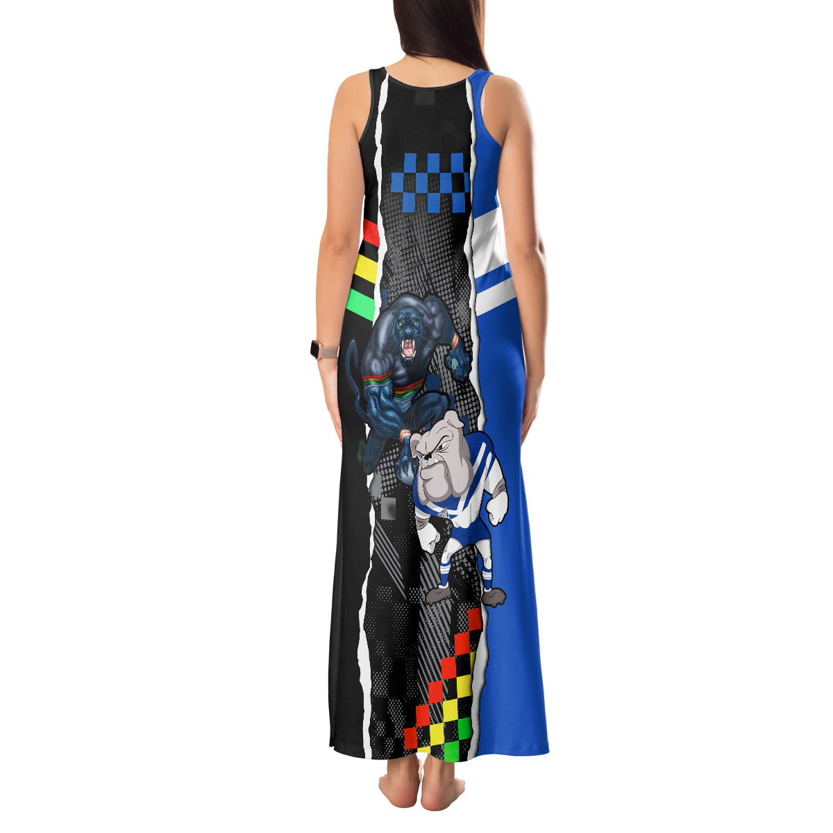 custom-nrl-combine-bulldogs-and-panthers-tank-maxi-dress