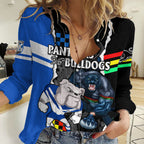 Custom NRL Combine Bulldogs and Panthers Women Casual Shirt LT9
