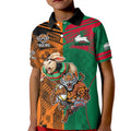 Wests Tigers and Rabbitohs Rugby Kid Polo Shirt Sporty Style LT9