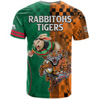 Wests Tigers and Rabbitohs Rugby T Shirt Sporty Style LT9