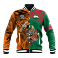 Custom Wests Tigers and Rabbitohs Rugby Baseball Jacket Sporty Style LT9