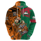 Custom Wests Tigers and Rabbitohs Rugby Hoodie Sporty Style LT9