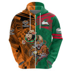 Custom Wests Tigers and Rabbitohs Rugby Hoodie Sporty Style LT9