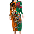 Custom Wests Tigers and Rabbitohs Rugby Long Sleeve Bodycon Dress Sporty Style LT9
