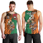Custom Wests Tigers and Rabbitohs Rugby Men Tank Top Sporty Style LT9