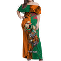 Custom Wests Tigers and Rabbitohs Rugby Off Shoulder Maxi Dress Sporty Style LT9