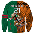 Custom Wests Tigers and Rabbitohs Rugby Sweatshirt Sporty Style LT9