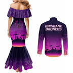 nrl-broncos-couples-matching-mermaid-dress-and-long-sleeve-button-shirts-the-starry-night-indigenous-aboriginal