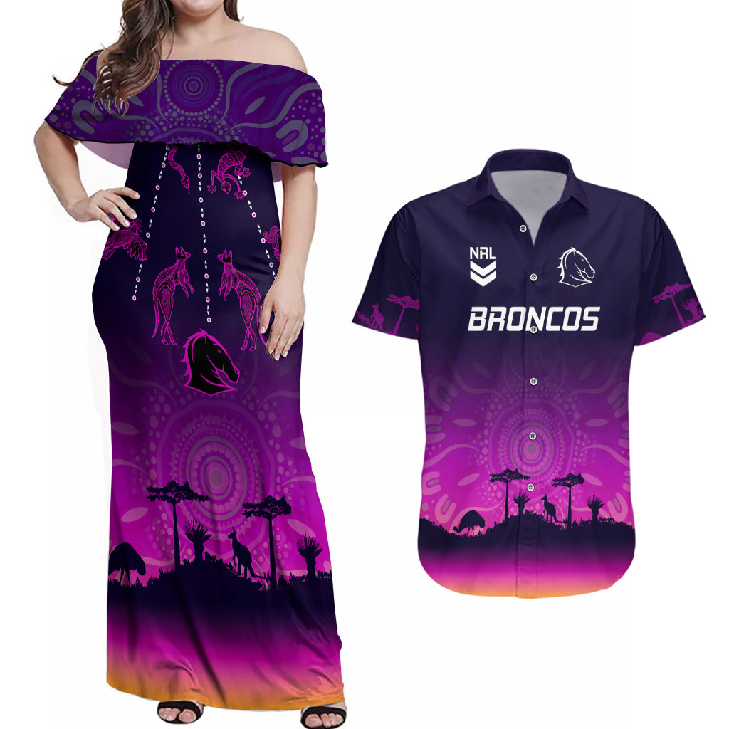 nrl-broncos-couples-matching-off-shoulder-maxi-dress-and-hawaiian-shirt-the-starry-night-indigenous-aboriginal