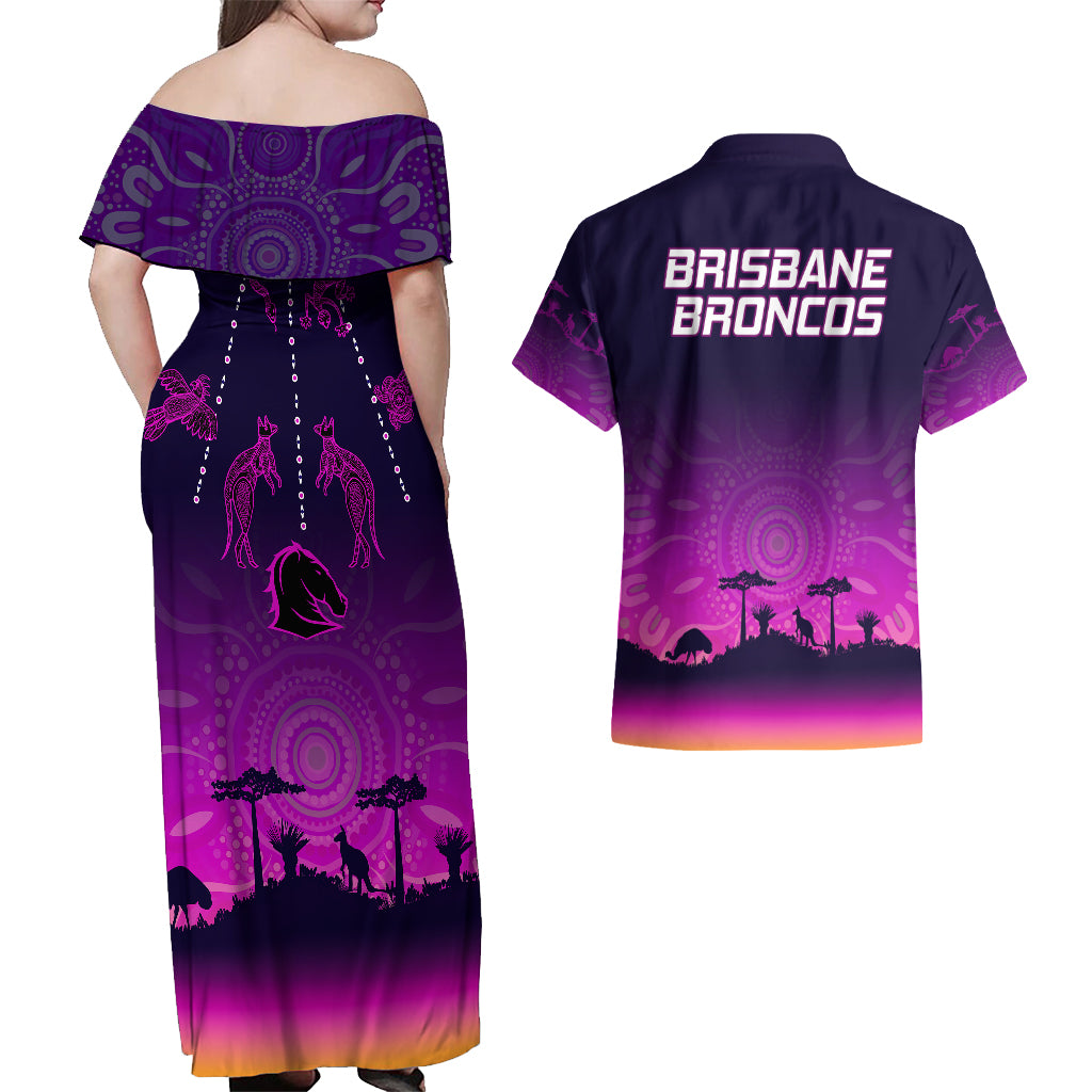 nrl-broncos-couples-matching-off-shoulder-maxi-dress-and-hawaiian-shirt-the-starry-night-indigenous-aboriginal