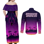 nrl-broncos-couples-matching-off-shoulder-maxi-dress-and-long-sleeve-button-shirts-the-starry-night-indigenous-aboriginal