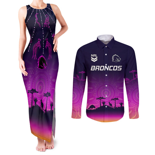 nrl-broncos-couples-matching-tank-maxi-dress-and-long-sleeve-button-shirts-the-starry-night-indigenous-aboriginal