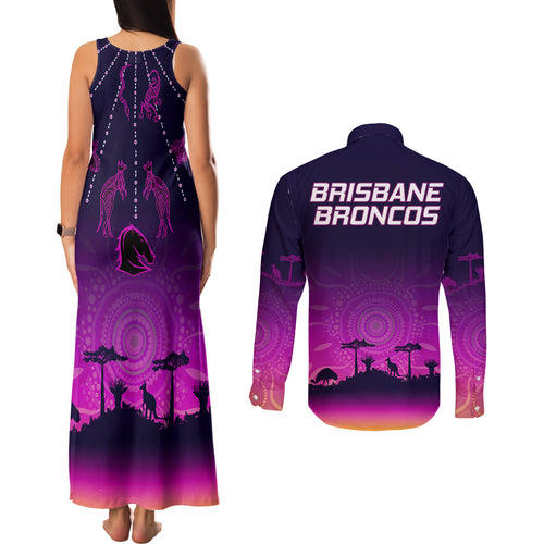 nrl-broncos-couples-matching-tank-maxi-dress-and-long-sleeve-button-shirts-the-starry-night-indigenous-aboriginal