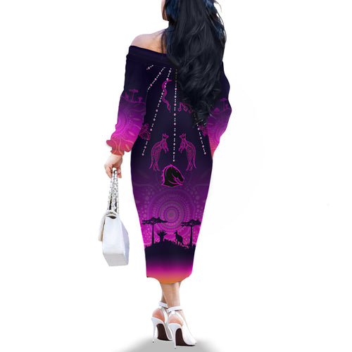 nrl-broncos-off-the-shoulder-long-sleeve-dress-the-starry-night-indigenous-aboriginal
