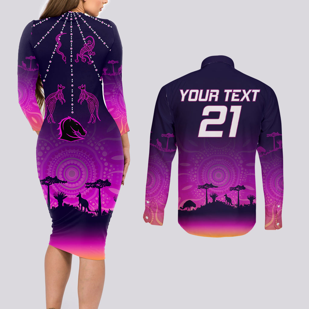 custom-nrl-broncos-couples-matching-long-sleeve-bodycon-dress-and-long-sleeve-button-shirts-the-starry-night-indigenous-aboriginal