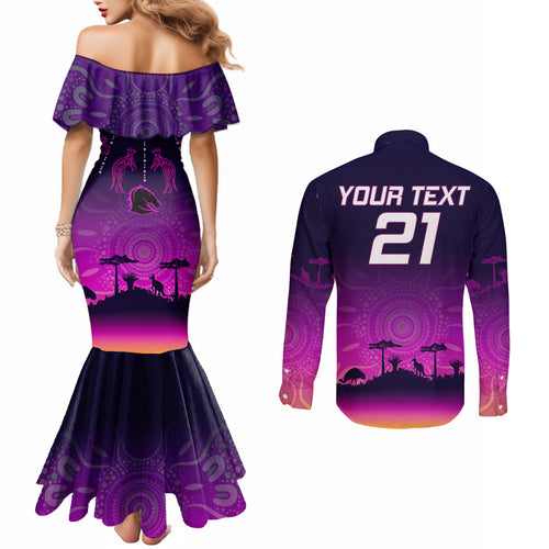 custom-nrl-broncos-couples-matching-mermaid-dress-and-long-sleeve-button-shirts-the-starry-night-indigenous-aboriginal