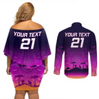 custom-nrl-broncos-couples-matching-off-shoulder-short-dress-and-long-sleeve-button-shirts-the-starry-night-indigenous-aboriginal