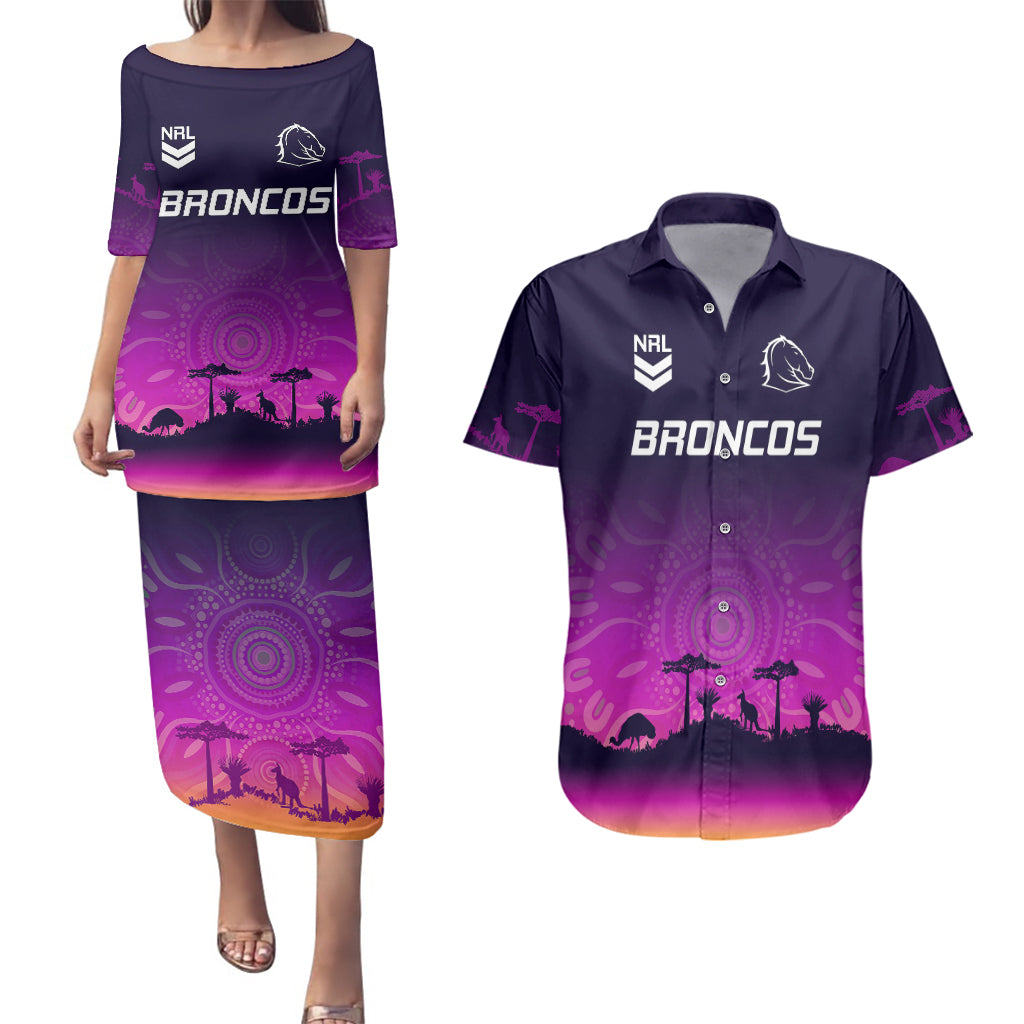 custom-nrl-broncos-couples-matching-puletasi-dress-and-hawaiian-shirt-the-starry-night-indigenous-aboriginal