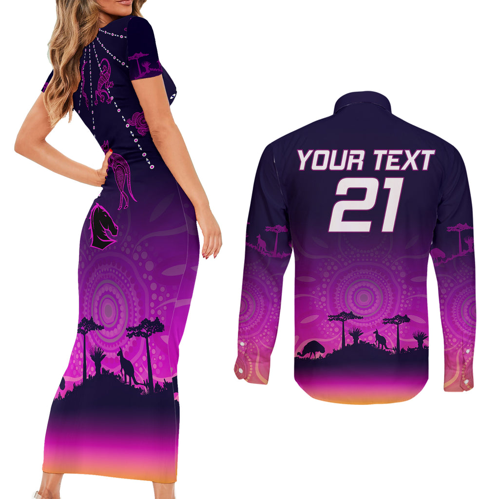 custom-nrl-broncos-couples-matching-short-sleeve-bodycon-dress-and-long-sleeve-button-shirts-the-starry-night-indigenous-aboriginal