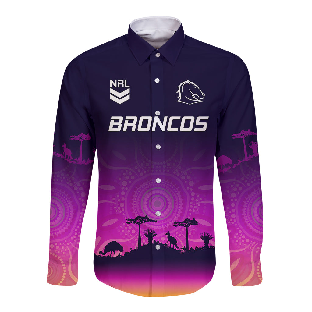 custom-nrl-broncos-long-sleeve-button-shirt-the-starry-night-indigenous-aboriginal