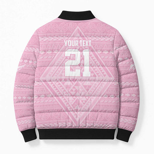 Custom New Zealand Basketball Indigenous Bomber Puffer Jacket - Aussie Hoodie