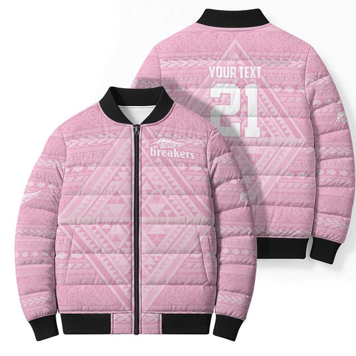 Custom New Zealand Basketball Indigenous Bomber Puffer Jacket - Aussie Hoodie