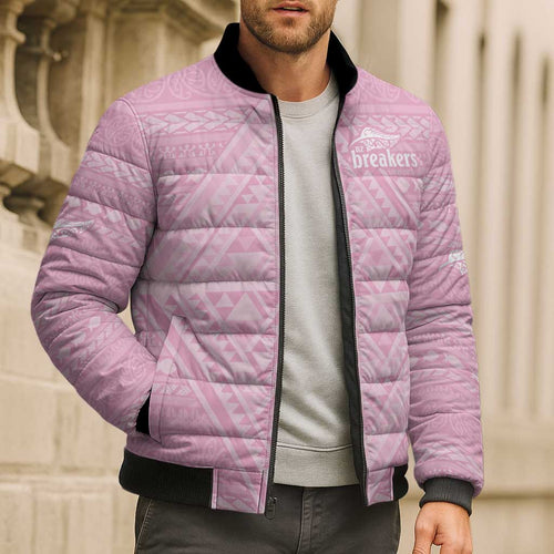 Custom New Zealand Basketball Indigenous Bomber Puffer Jacket - Aussie Hoodie