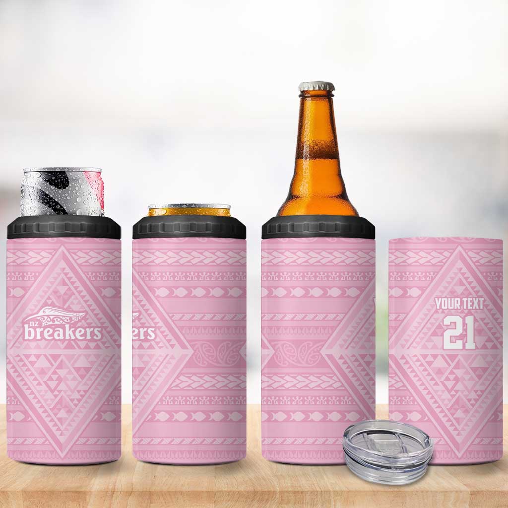 Custom New Zealand Basketball Indigenous 4 in 1 Can Cooler Tumbler - Aussie Hoodie