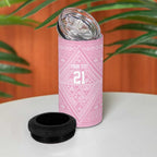 Custom New Zealand Basketball Indigenous 4 in 1 Can Cooler Tumbler - Aussie Hoodie