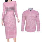 Custom New Zealand Basketball Indigenous Couples Matching Long Sleeve Bodycon Dress and Long Sleeve Button Shirt - Aussie Hoodie