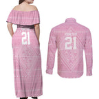 Custom New Zealand Basketball Indigenous Couples Matching Off Shoulder Maxi Dress and Long Sleeve Button Shirt - Aussie Hoodie